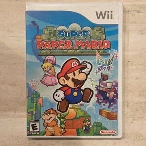 Super Paper Mario Nintendo Wii Game Complete CIB